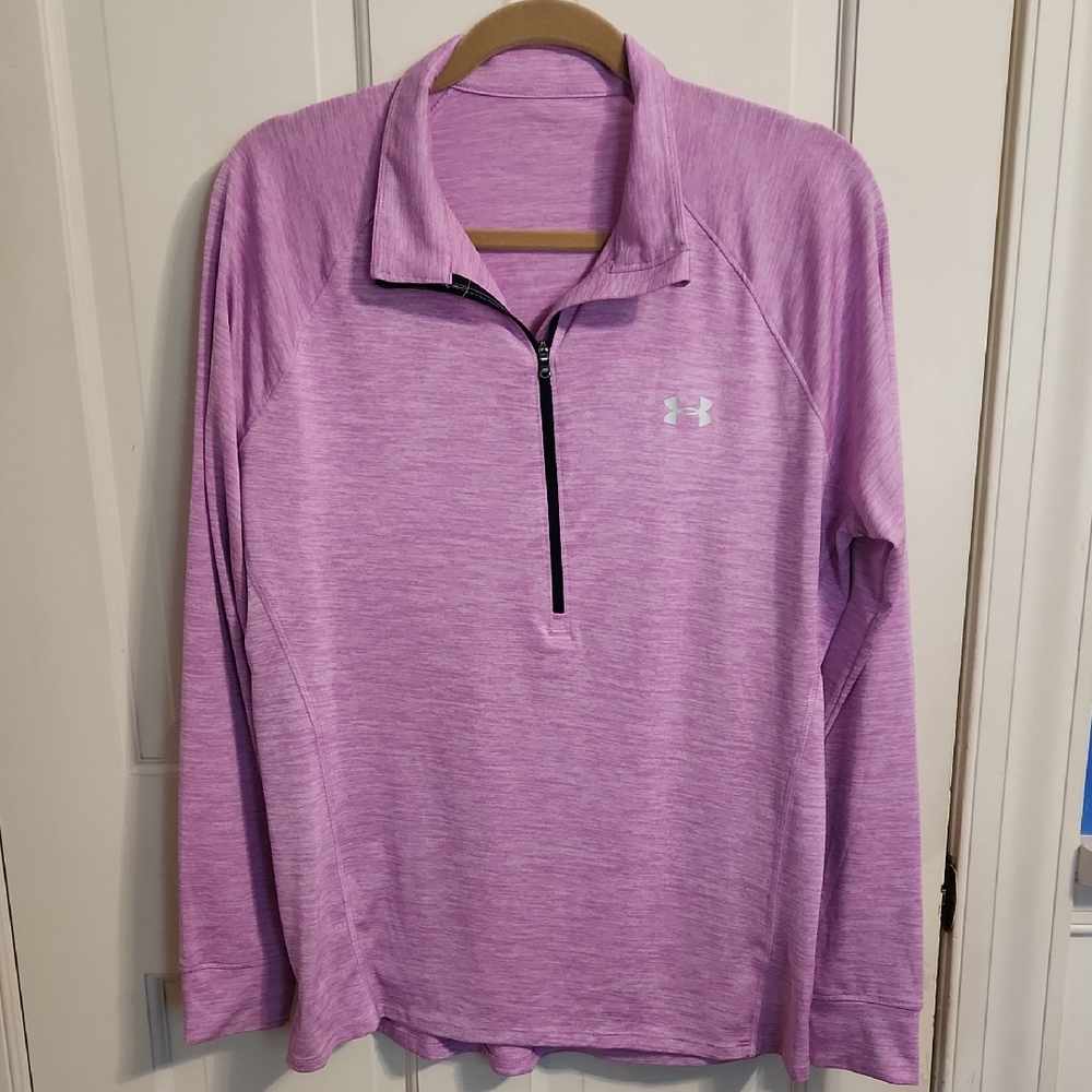 Under Armour Pink/Purple Quarter-Zip Pullover